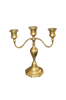 Candelabro ottone marina militare due braccia